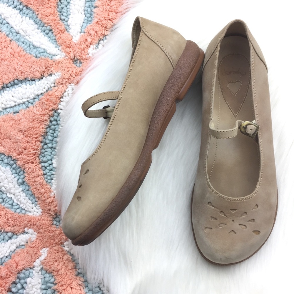 Dansko Guinevere Leather Laser Cut Mary Janes
